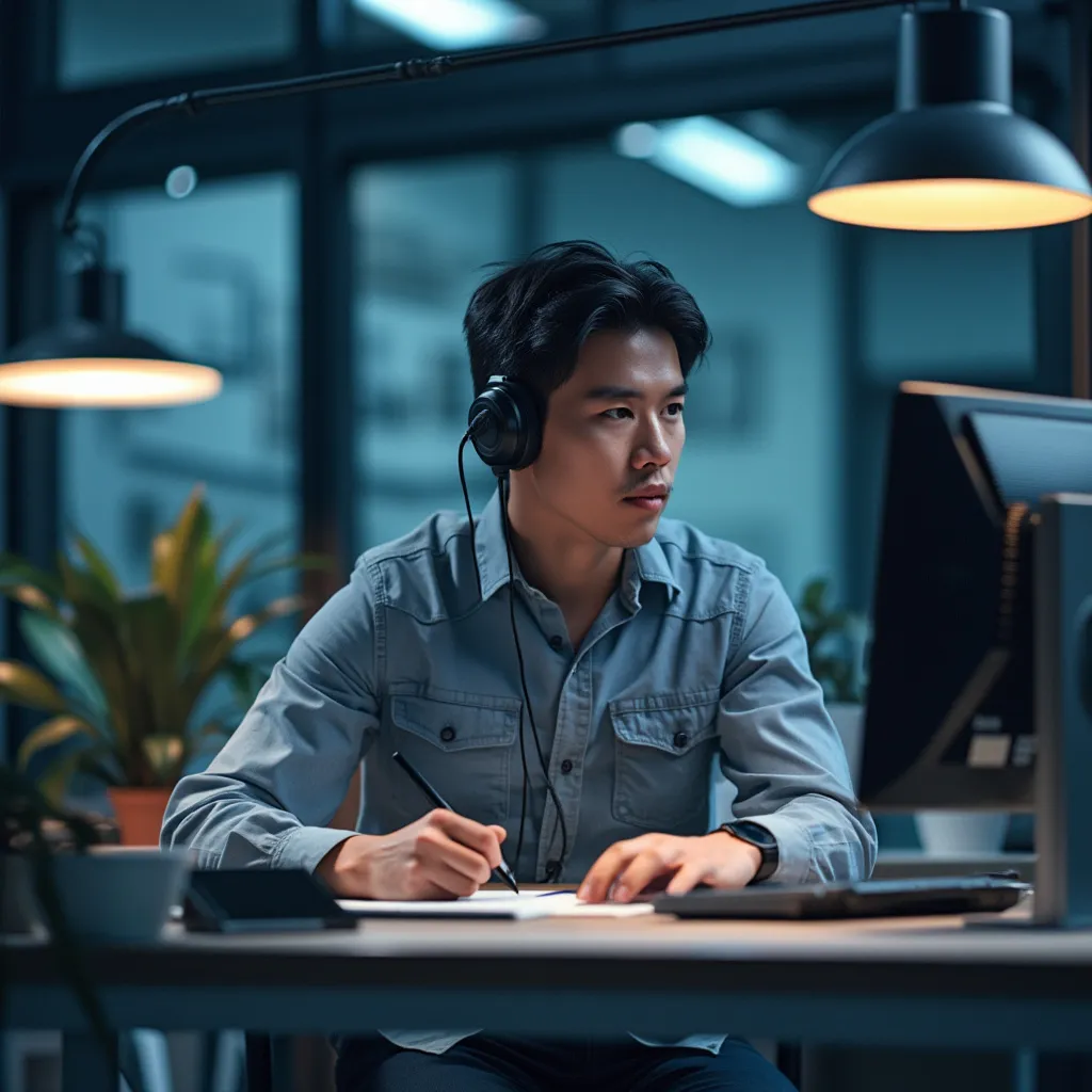 Código en pantalla y manos escribiendo